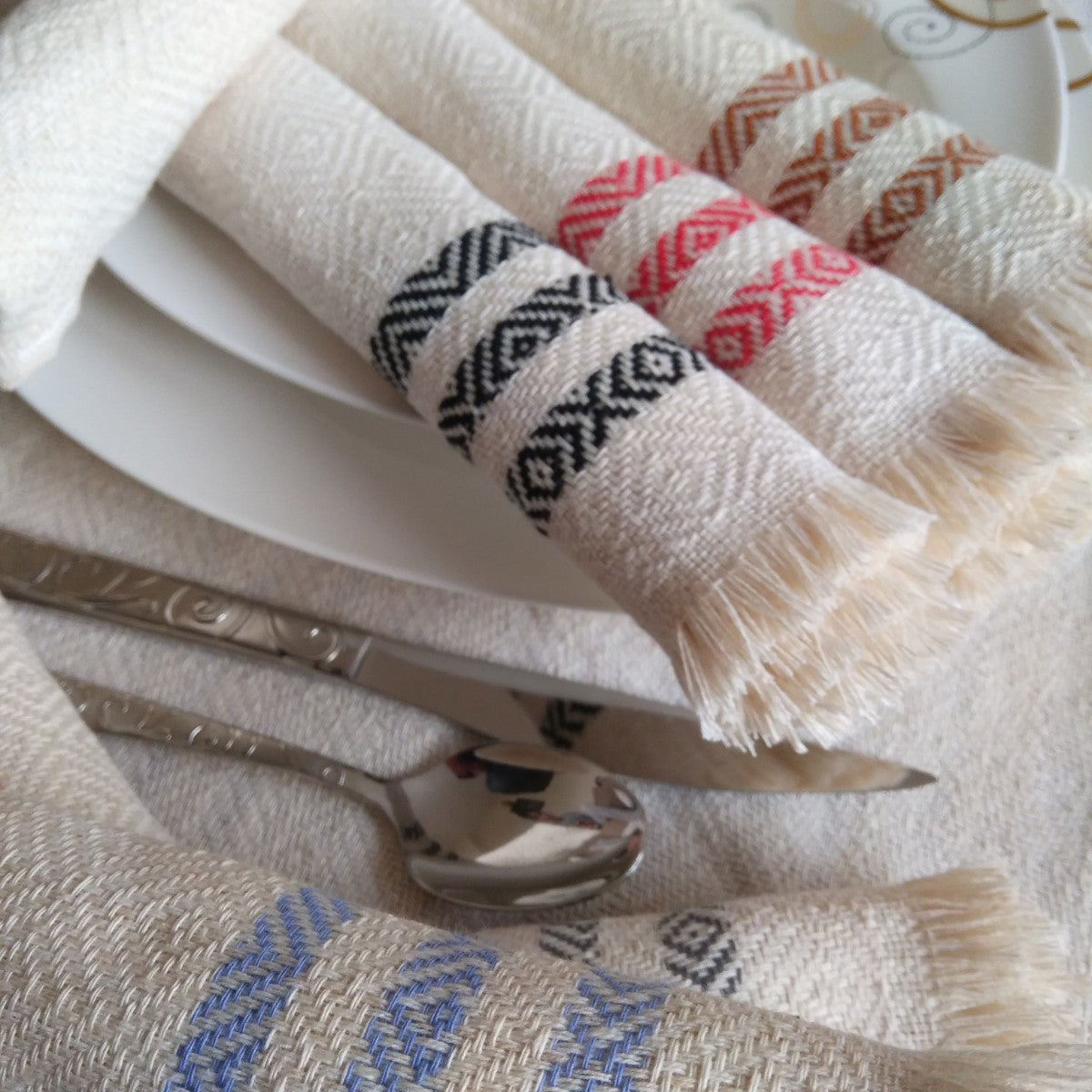 Hand Towel Set Turkish Towel Pestemal Dervis Natural Textile