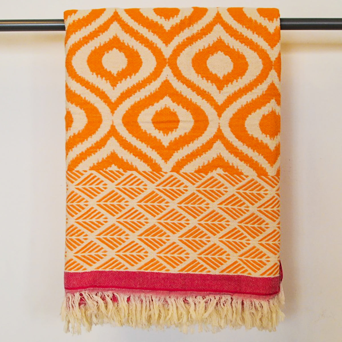 Orange Blanket,Home Decor Blanket,Turkish Blanket,Turkish Bedspread,78