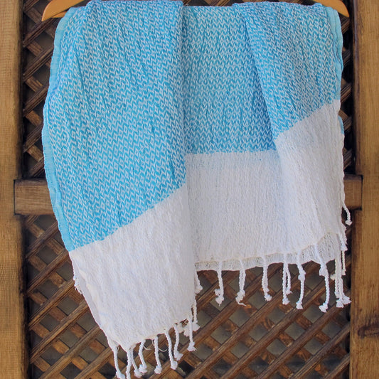 Jude Linen Cotton Turkish Towel Peshtemal Blue