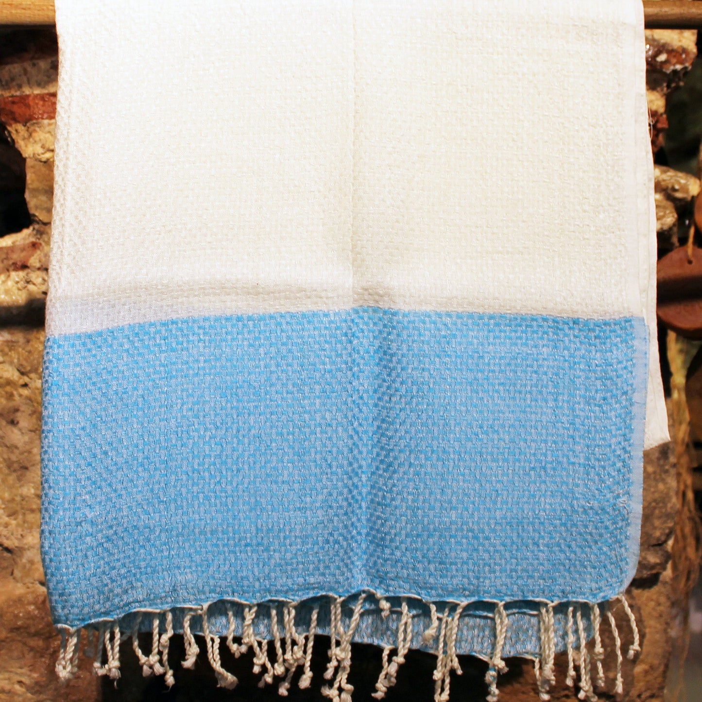 Jude Linen Turkish Towel Peshtemal Blue