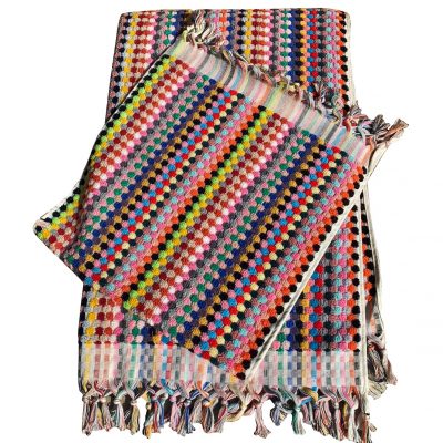 Turkish Hammam Bath Terry Towels Multi Color Dotted