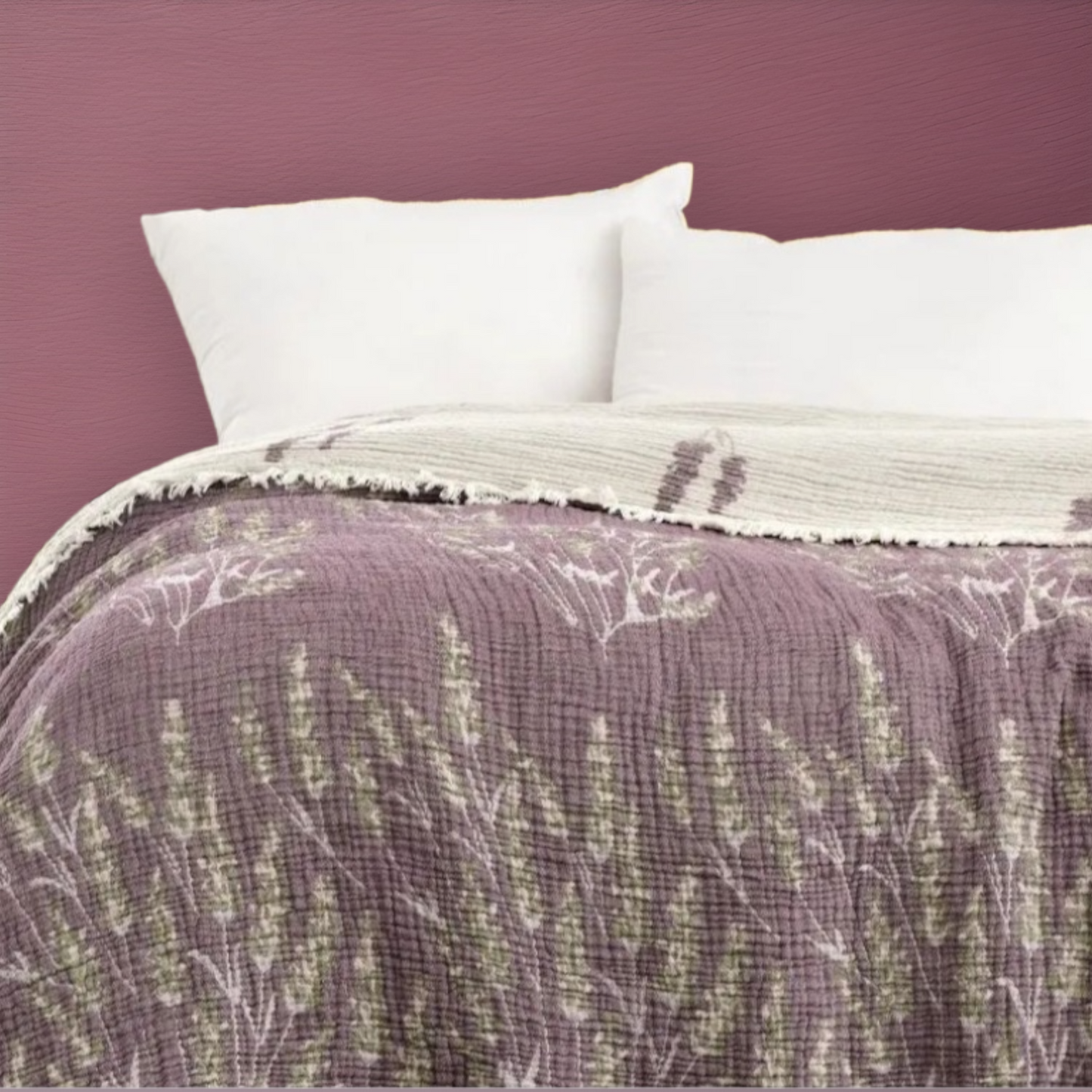 Lavender bed discount throw