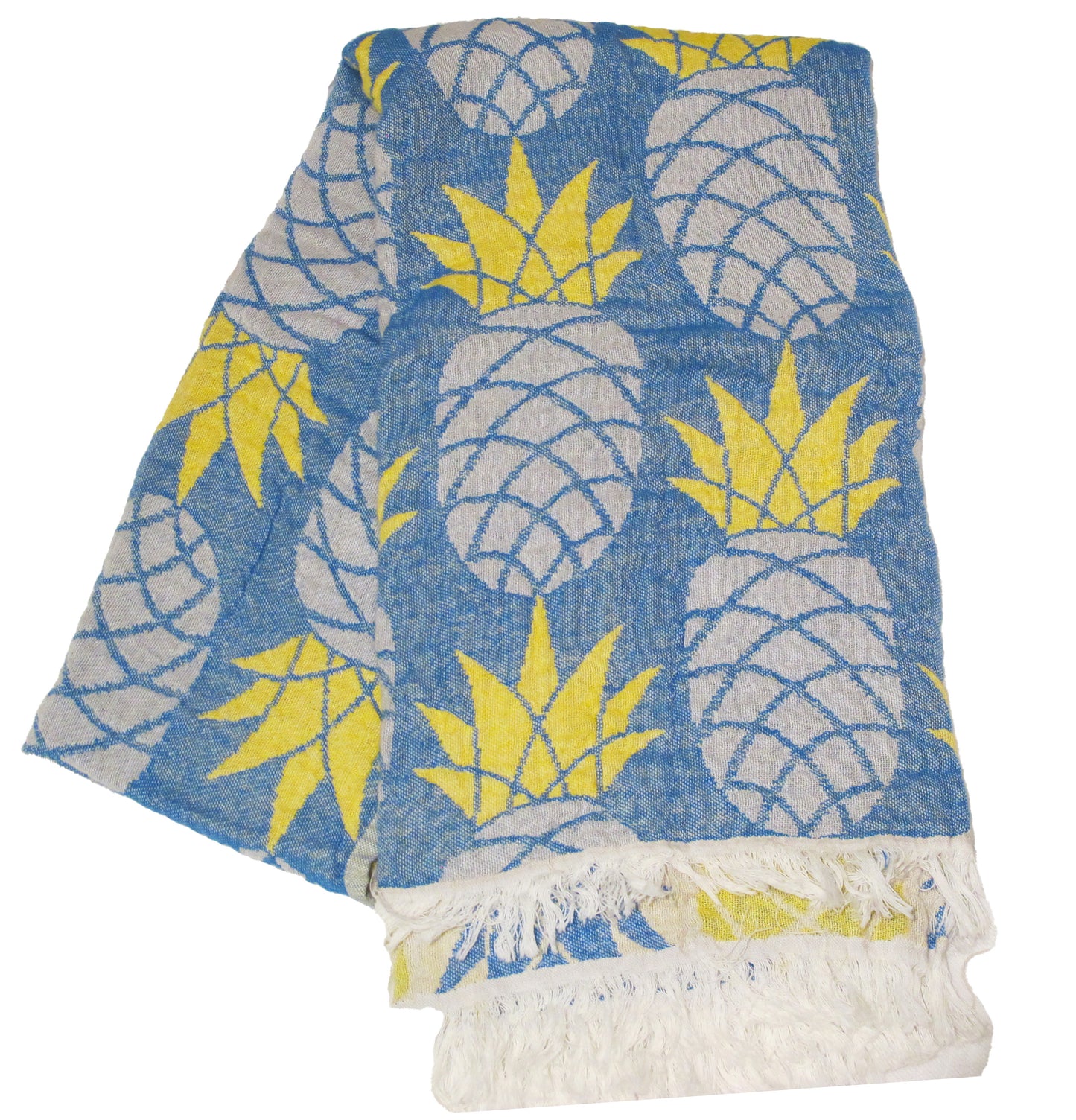 Pineapple Blue Turkish Towel