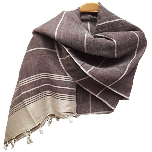 Silk and Cotton Hand-Woven Scarf