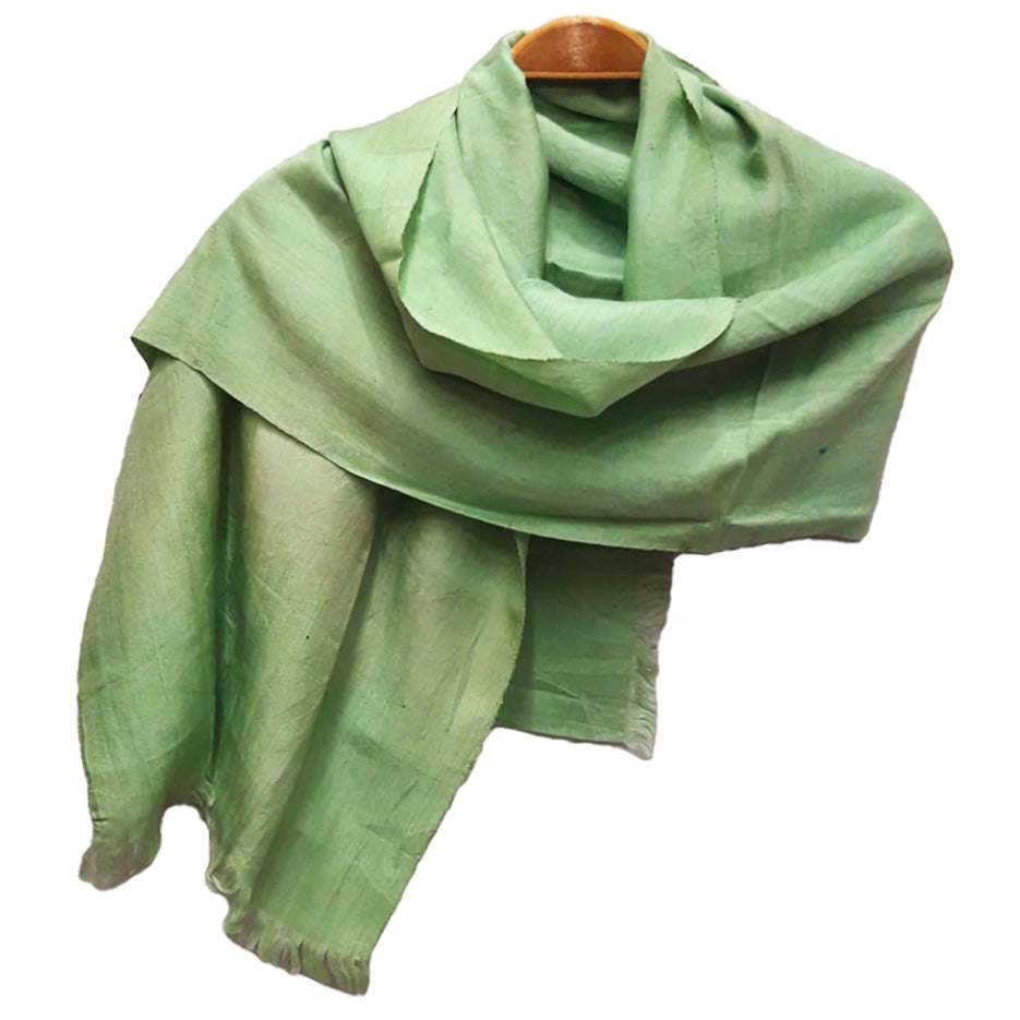 Pure Silk Hand-Woven Scarf Brown