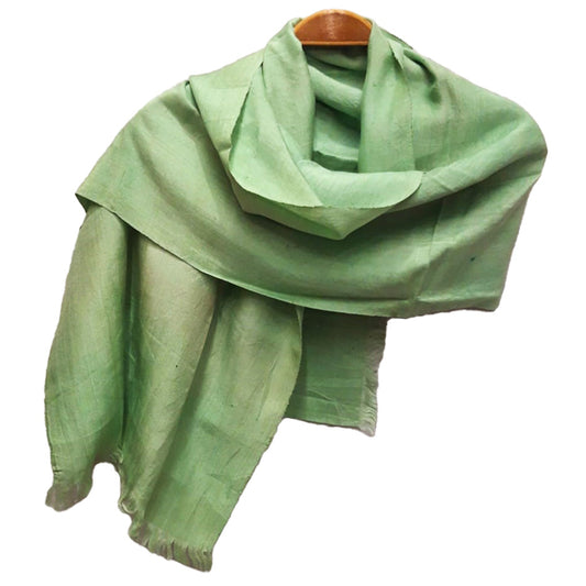 Pure Silk Hand-Woven Scarf Brown