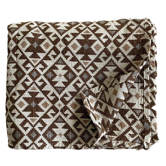 Traditional Anatolian Style Turkish Cotton Hand Woven Blanket