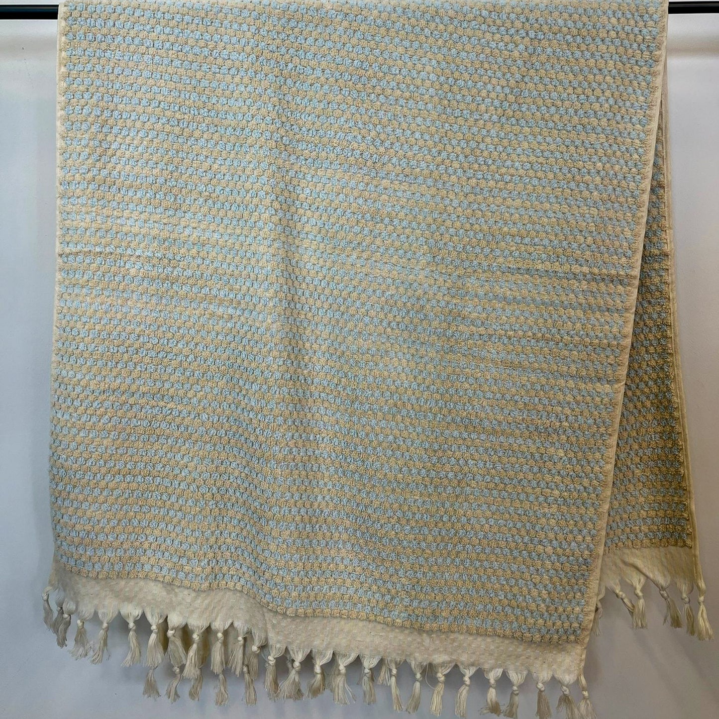 Turkish Hammam Bath Terry Towels Aqua Dotted