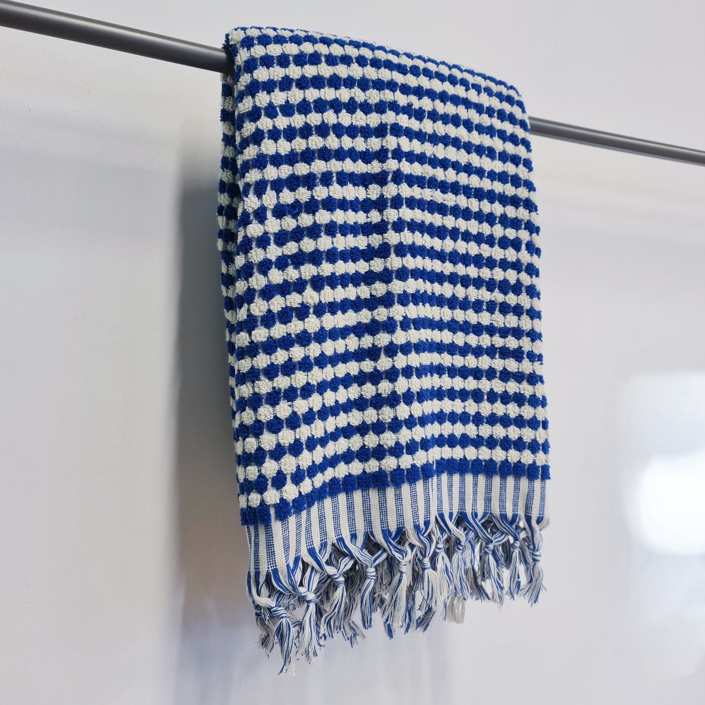 Turkish Hammam Bath Terry Towels Indigo Dotted