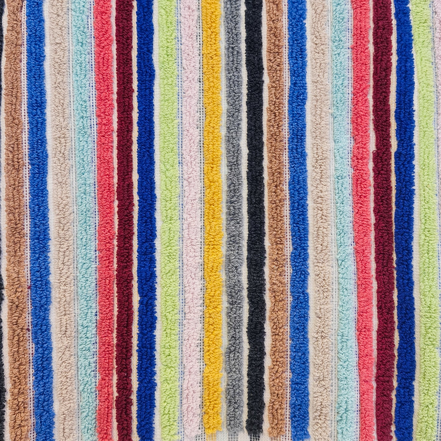 Turkish Hammam Bath Terry Towels Multi Color Stripe with Indigo