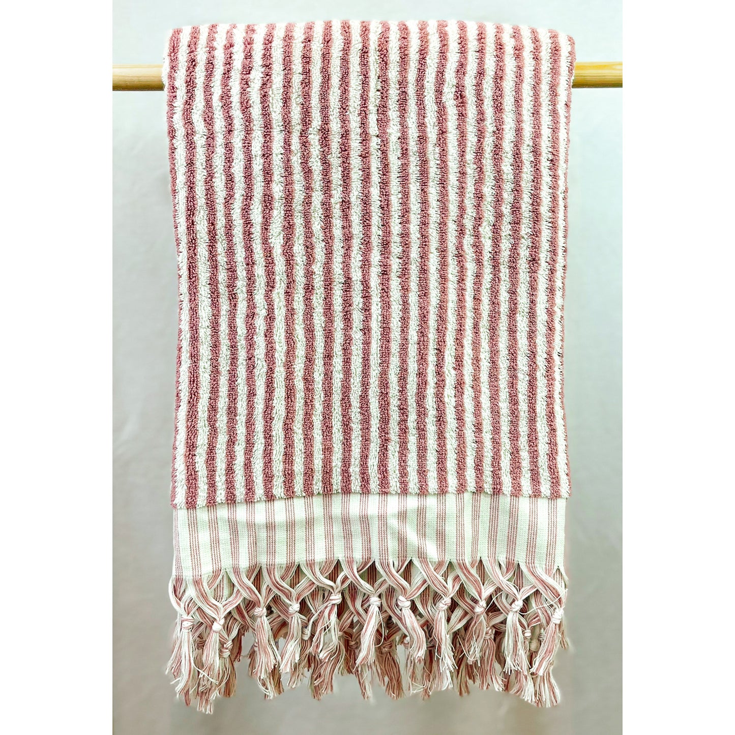 Turkish Bath Hammam Towel Rose Stripe