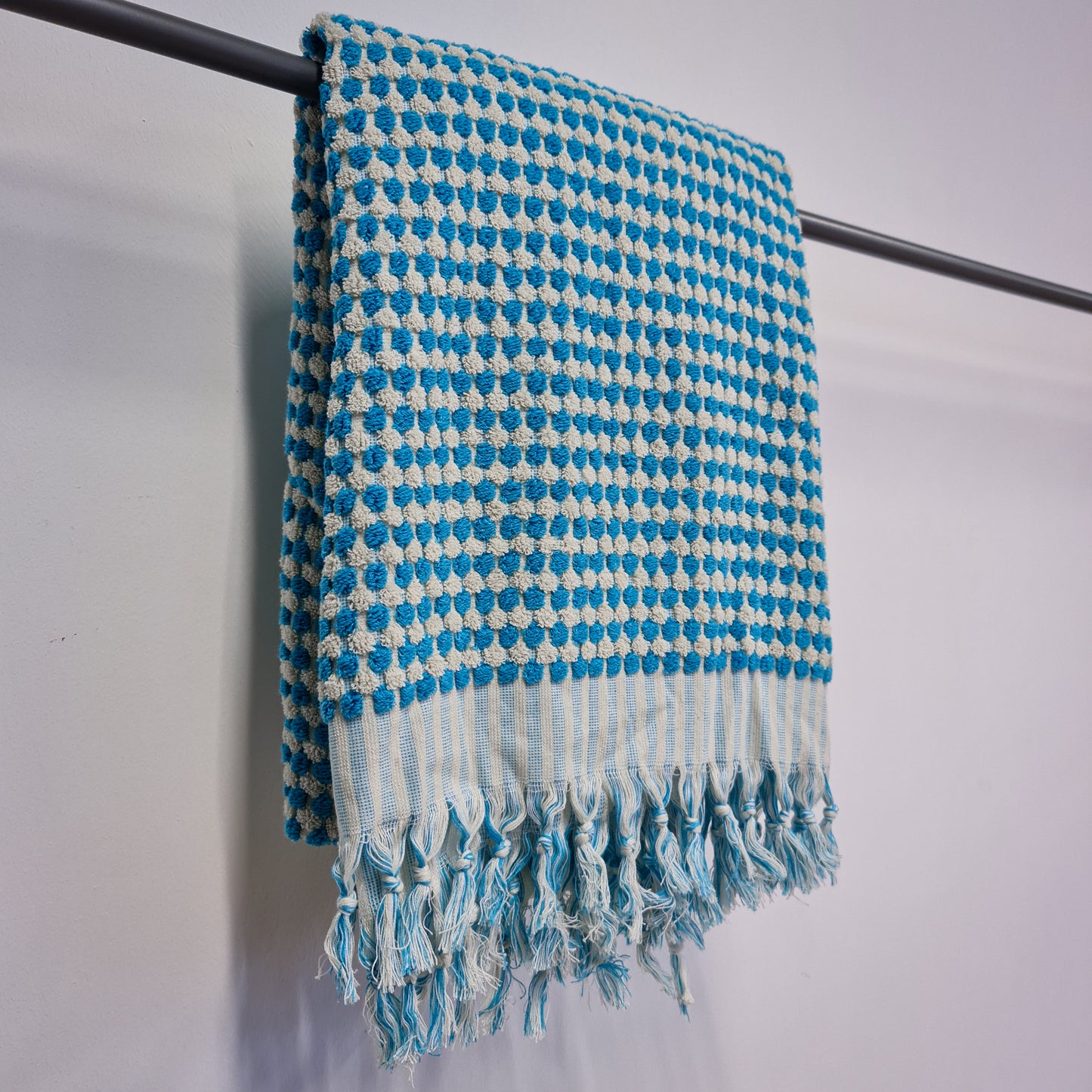 Turkish Hammam Bath Terry Towels Turquoise Dotted