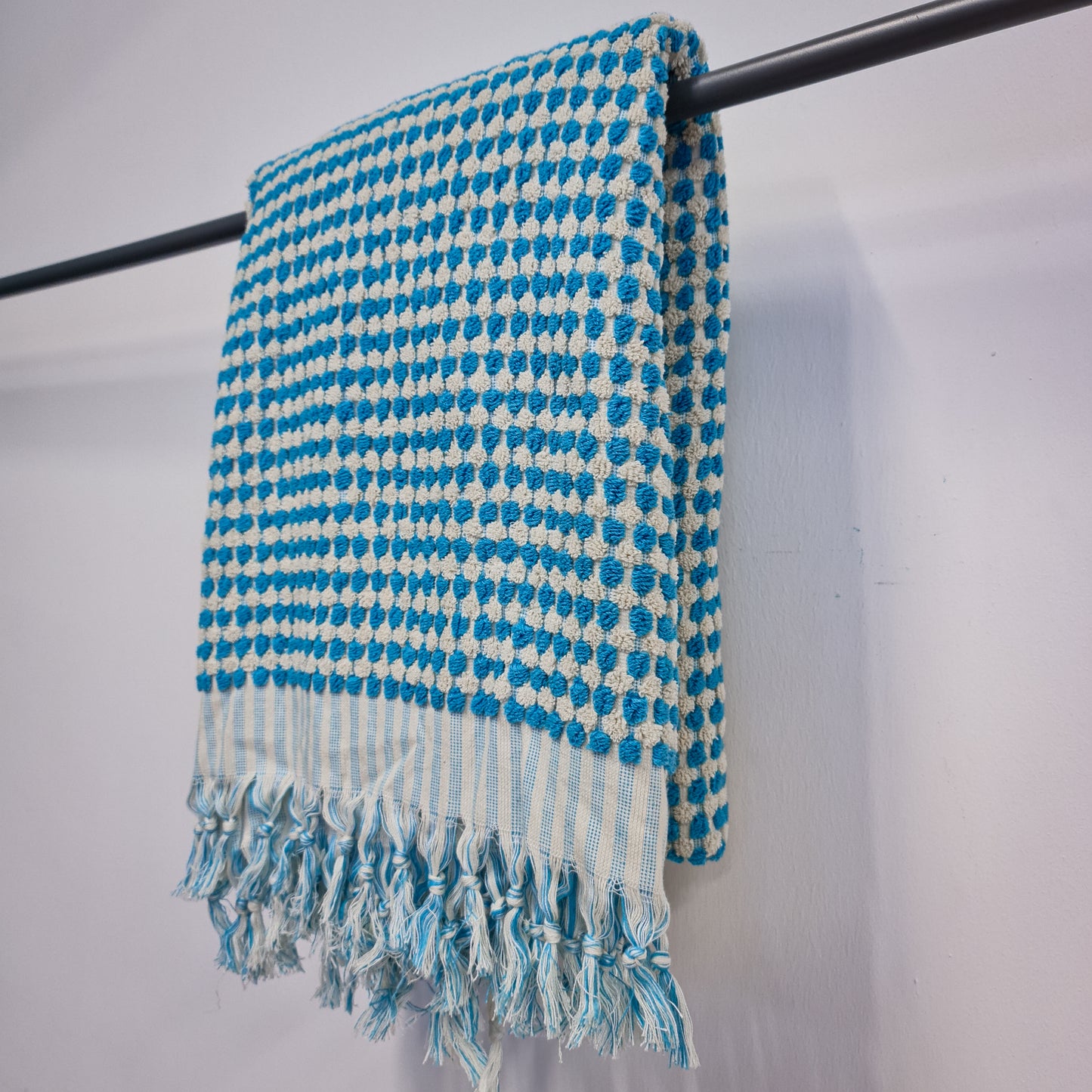 Turkish Hammam Bath Terry Towels Turquoise Dotted
