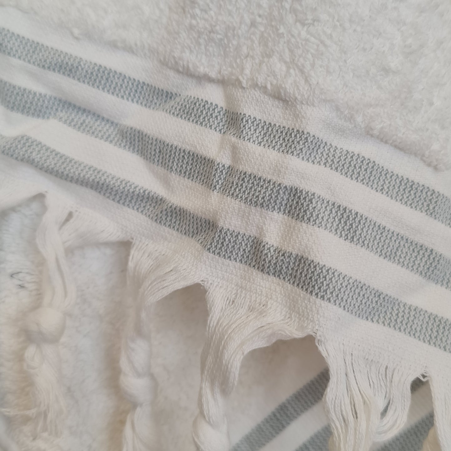 Turkish Hammam Terry Hand Towels Edge Stripe