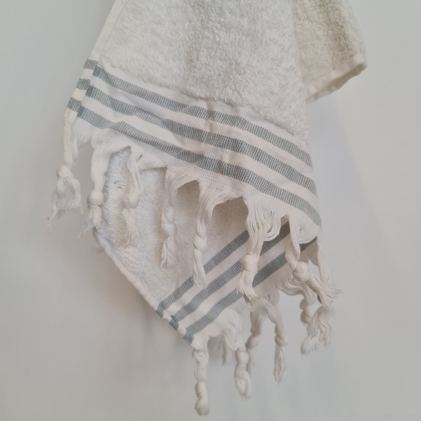 Turkish Hammam Terry Hand Towels Edge Stripe