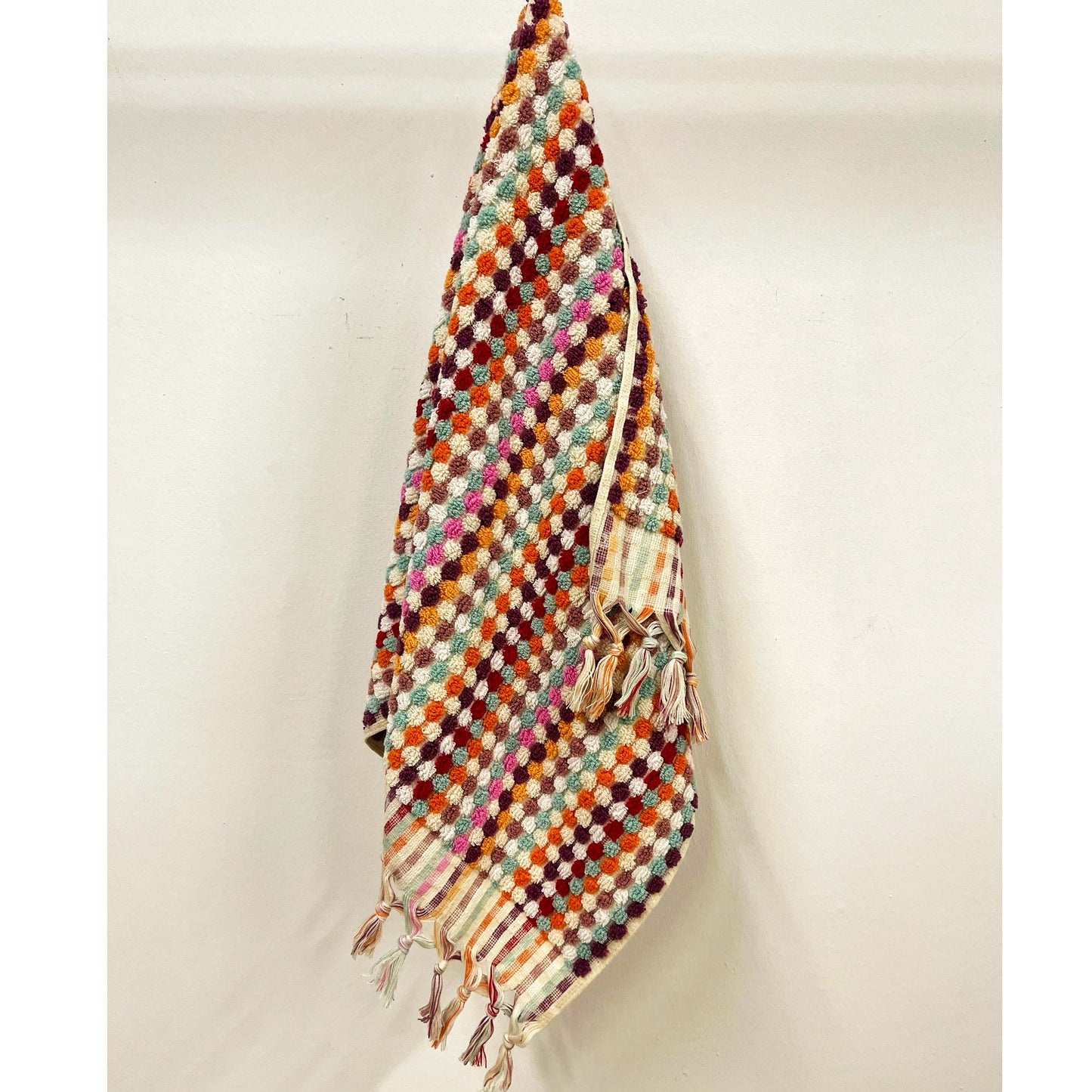 Turkish Hammam Terry Hand Towels Multi Color Dotted