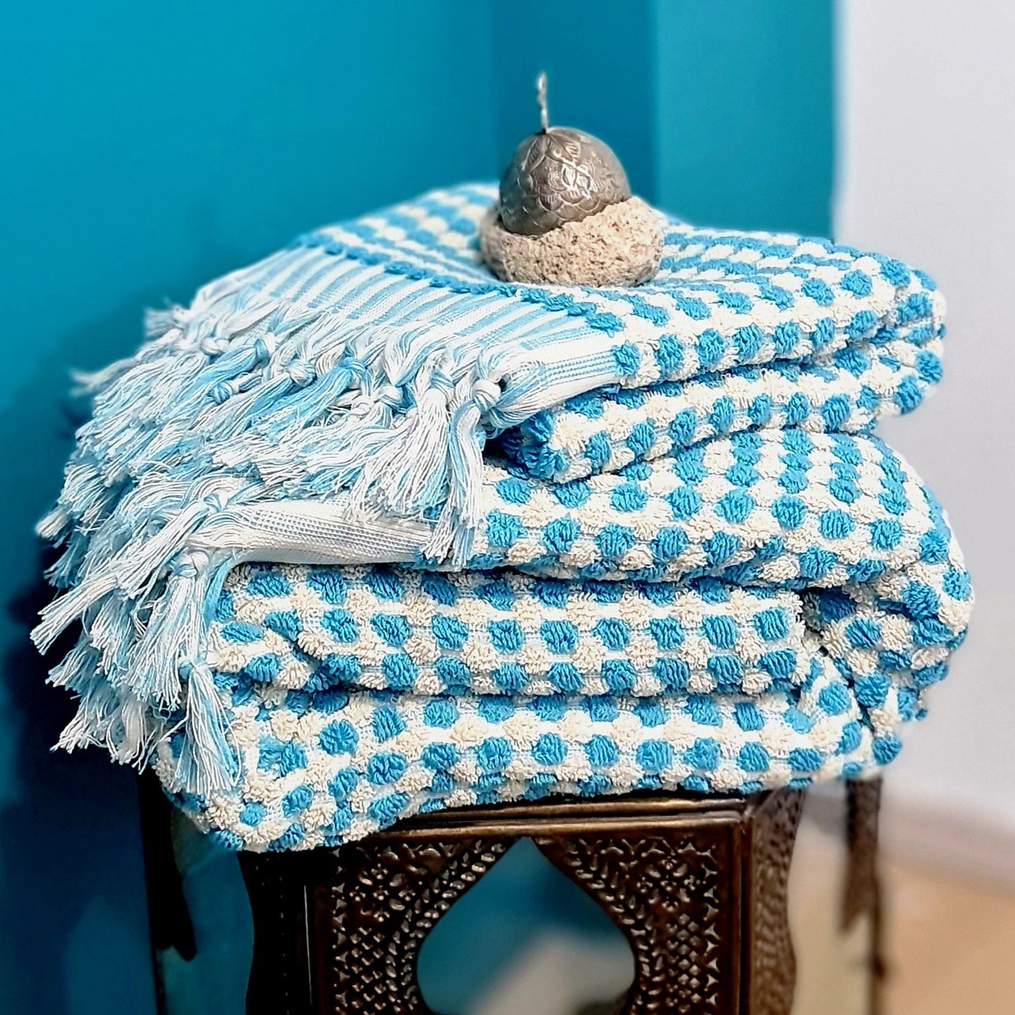 Turkish Hammam Towel Set Turquoise