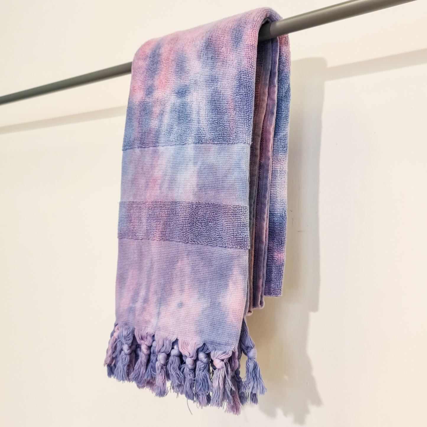 Turkish Terry Cotton Bath Towel Tie-Dye Blue
