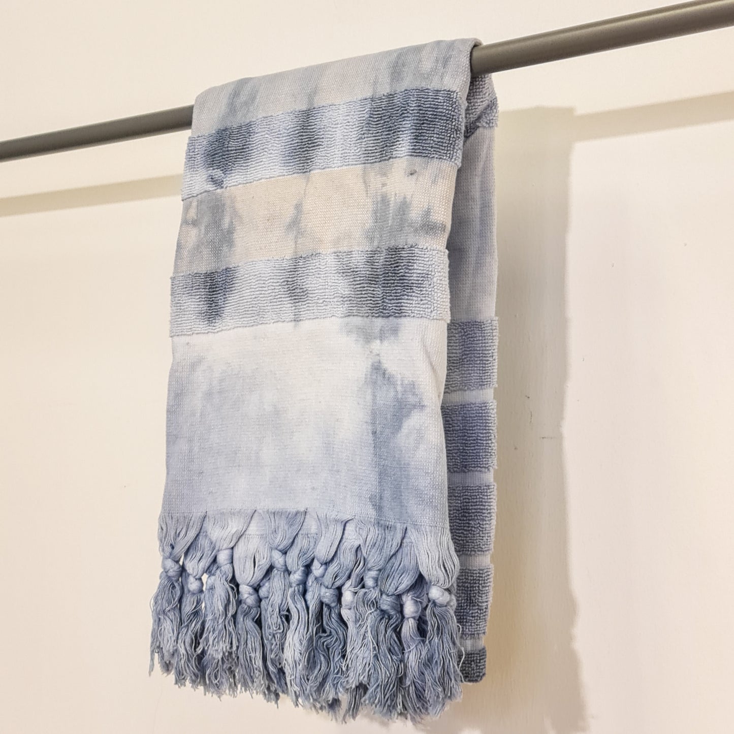 Turkish Terry Cotton Bath Towel Tie-Dye Grey