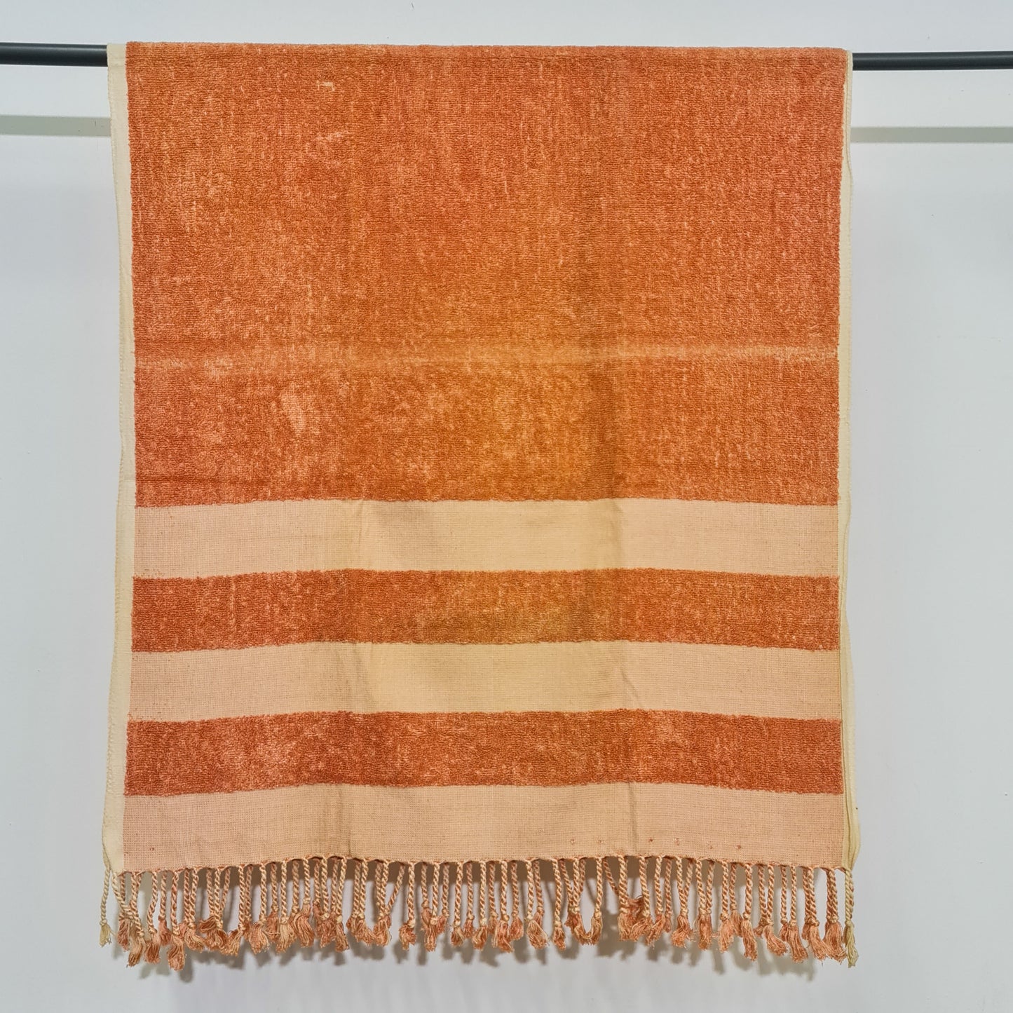 Turkish Terry Silk Bath Towel Orange