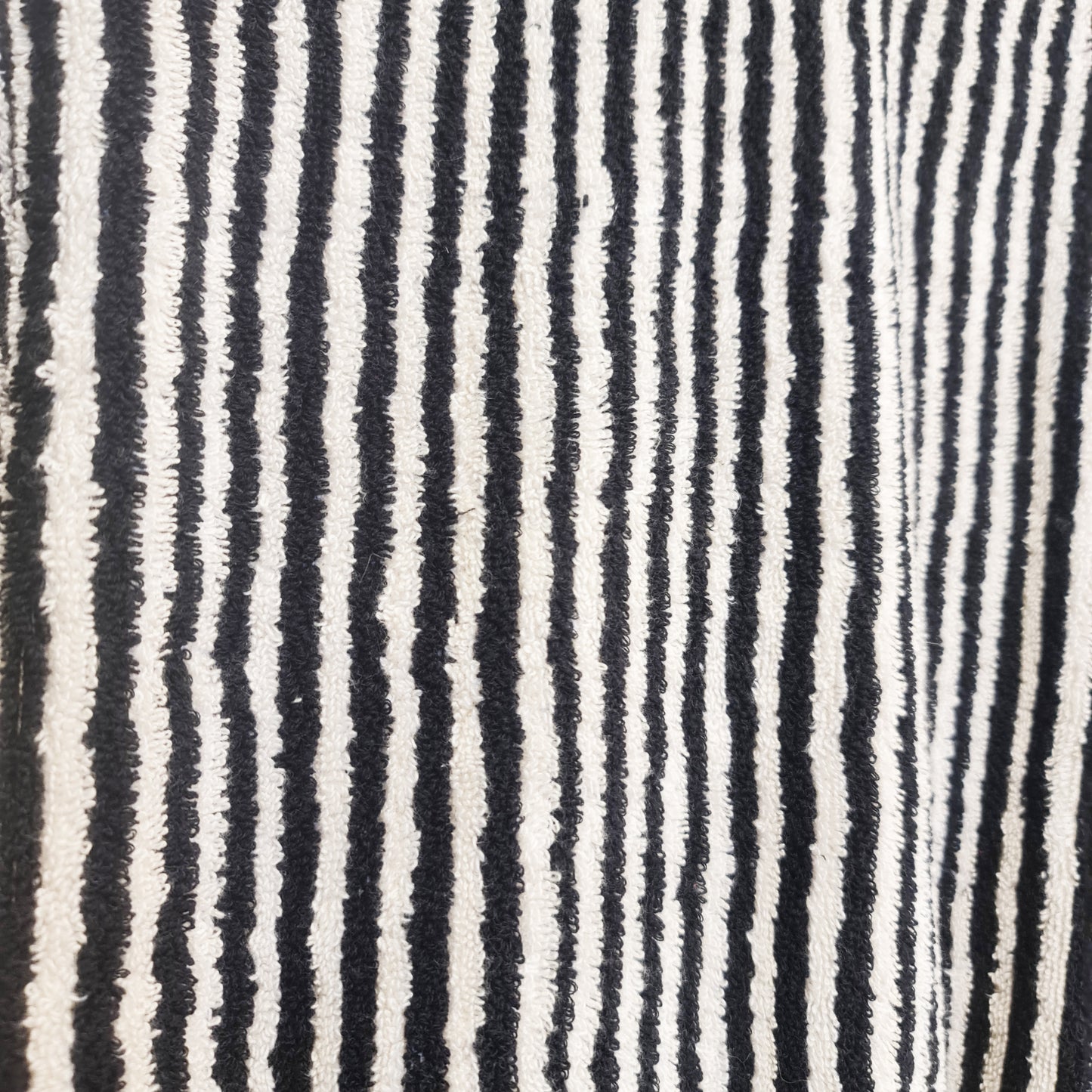 Turkish Terry Towel Bathrobe Black Stripe Design