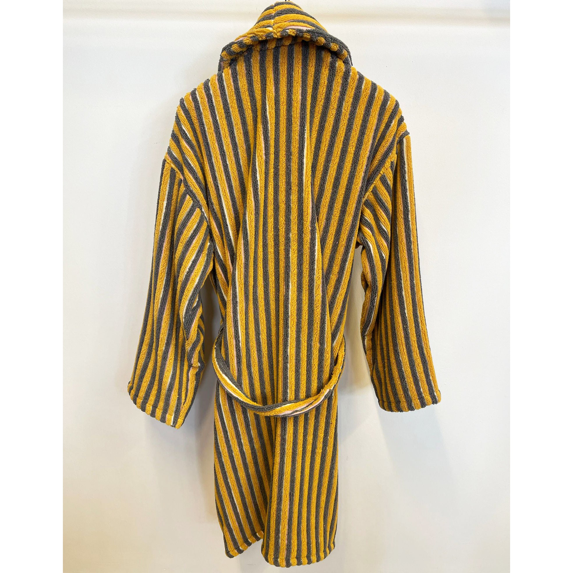 Family Bathrobe Set Camilla Yellow-Anthracite, Turkısh Bathrobe, Turkıs Towel 2024 Robe