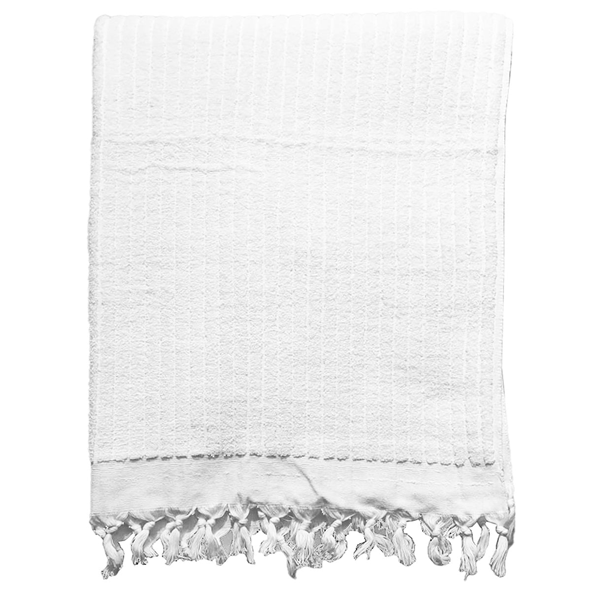 Micro Cotton Turkish Terry Bath Towel White Stripes